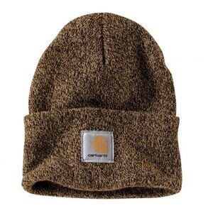 Carhartt Logo Knit Cuffed Beanie‎ Cap Hat in Brown